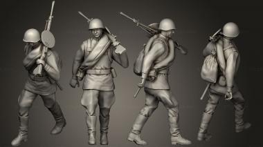 Military figurines soldiers ussr 3 3d model